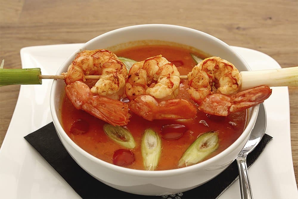 Orangen Tomaten Cocossuppe