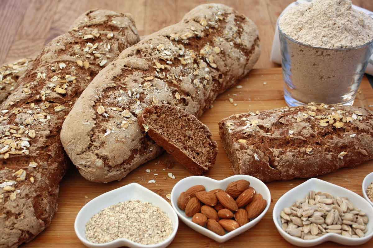 Brot backen, gekeimtes Getreide, Topinambur