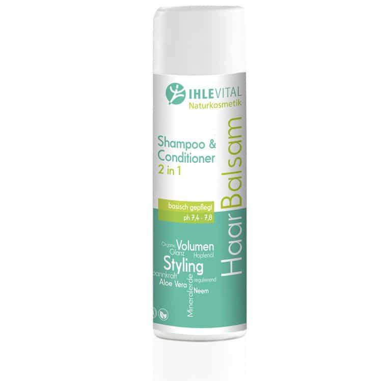 HaarBalsam, Ihlevital, basisch, basisches Shampoo, Naturkosmetik, Natrue, Mineralerde, Loess, Säurebasenkur, Sport, Produktbild