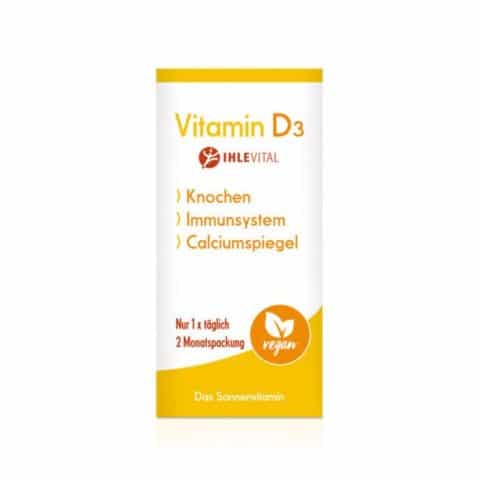 Vitamin D3, Ihlevital, Vitamin D, Knochen, Zähne, Immunsystem, Calciumspiegel, Produktbild